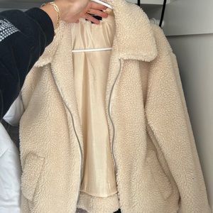 Cream Sherpa Jacket